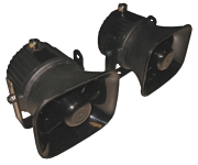 - 2 haut-parleurs de 30 W avec sirène intégrée pour moto - tonalité Police - Poids : 1,3 kg
- Indice de protection IP67 - Température de -20°C/+85°C - commande jour/nuit
- Consommation 3.3 A à 13,5 V et 1.9 V à 27 V - Connectique étanche SICMA
- N° d'homologation tonalité Police : TP POL 07 121