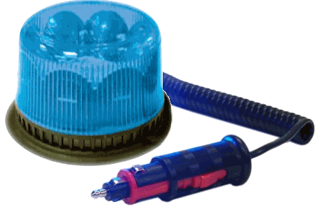 Gyrophare bleu ventouse 12v 5w haa65b girophare rotatif eclairage lumiere  feu tournant electrique